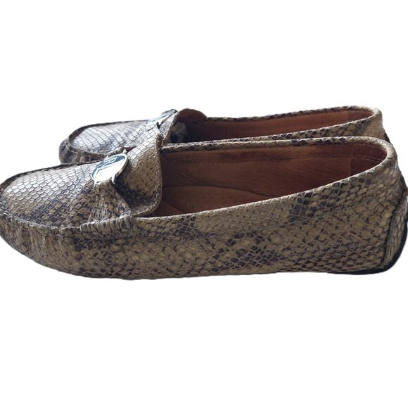 Lauren Ralph Lauren Carley Python-Embossed With an "LRL" logo Size 8B - Picture 3 of 6